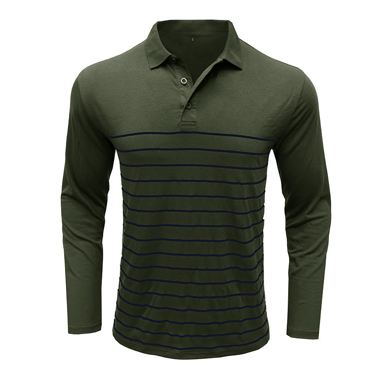 Men's Pique Sweater – Slim Fit – Cotton Knit – Elegant Stripe Pattern