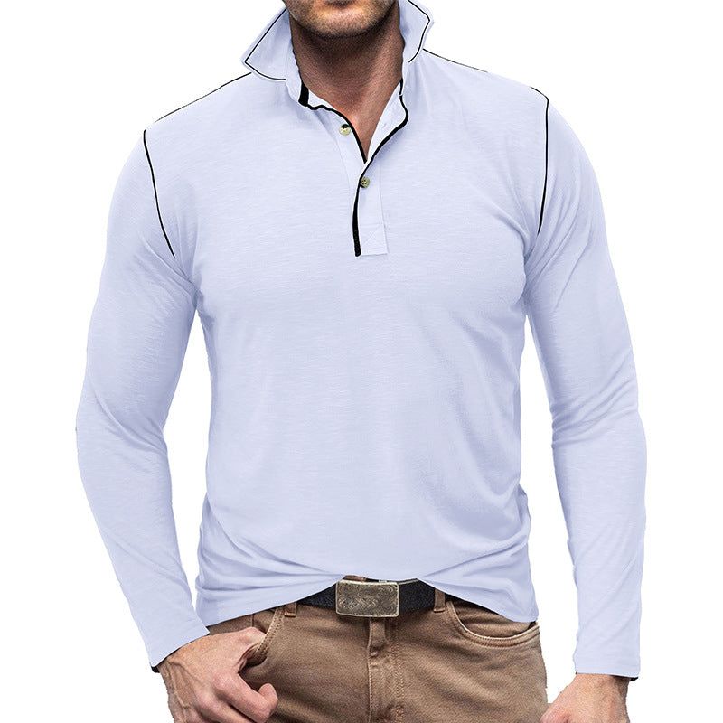 Men's Pique Sweater – Slim Fit – Soft Cotton Feel – Long-Sleeved Stylish Fit
