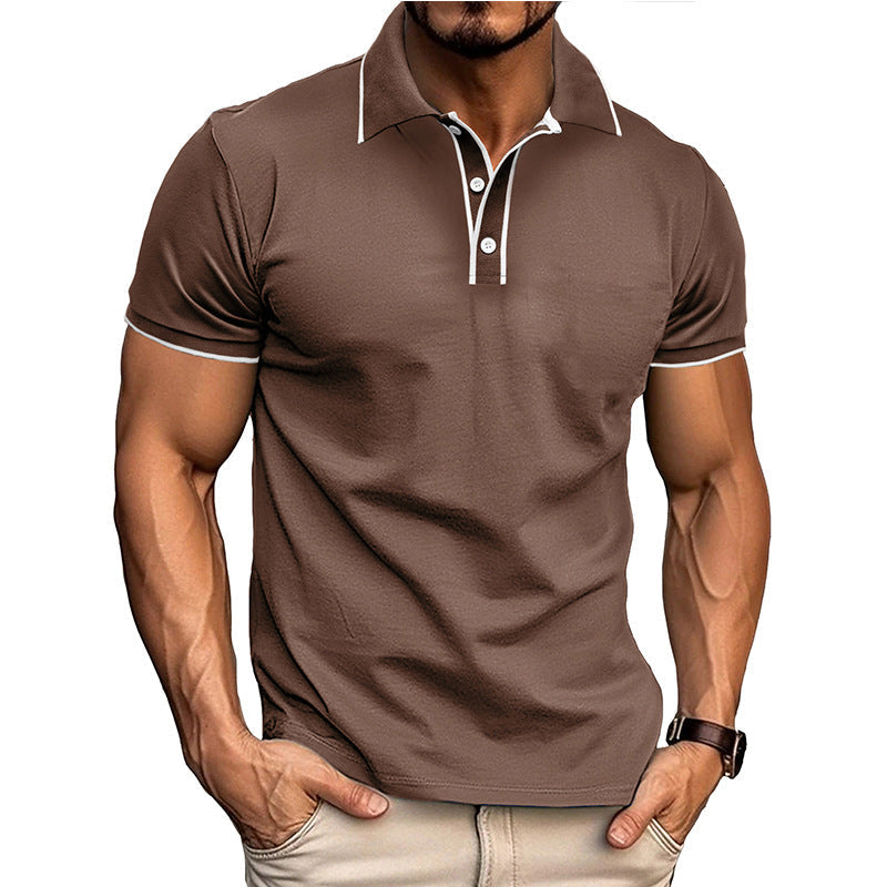 Men's Pique Shirt – Athletic Fit – Cotton Blend – Short Sleeve Casual