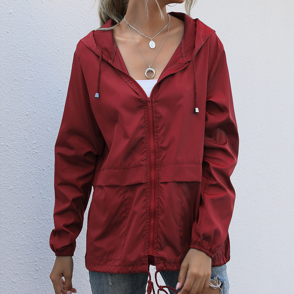 Women's Jacket with Hood – Lightly Water-Repellent – Relaxed Fit – Zipper