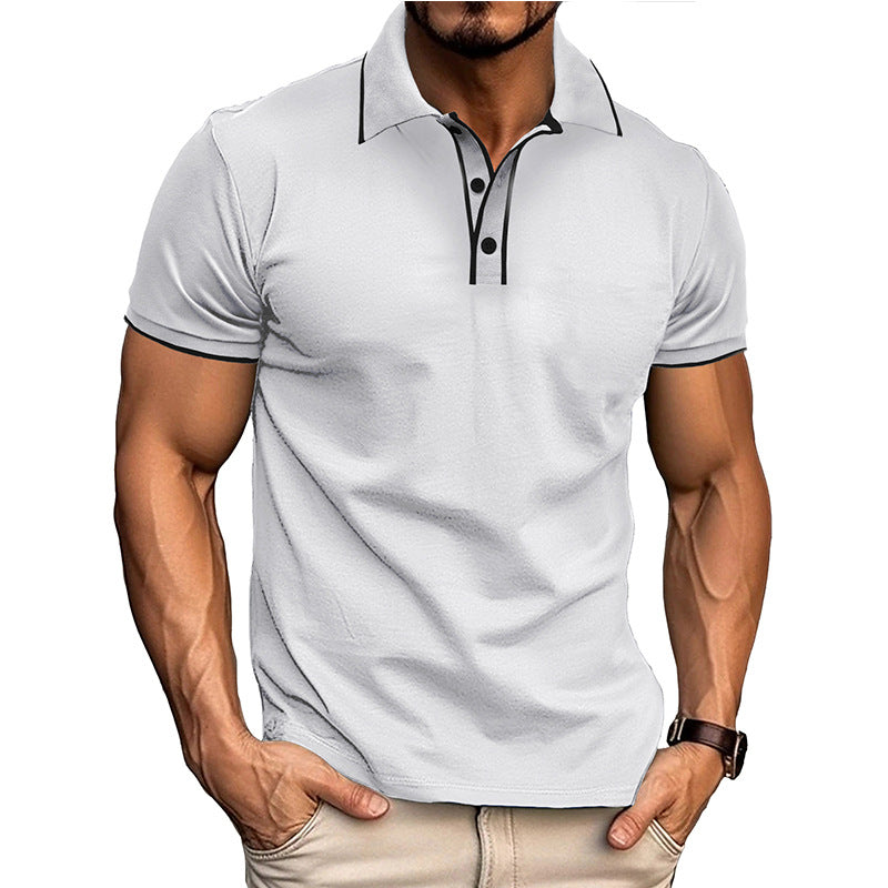 Men's Pique Shirt – Athletic Fit – Cotton Blend – Short Sleeve Casual