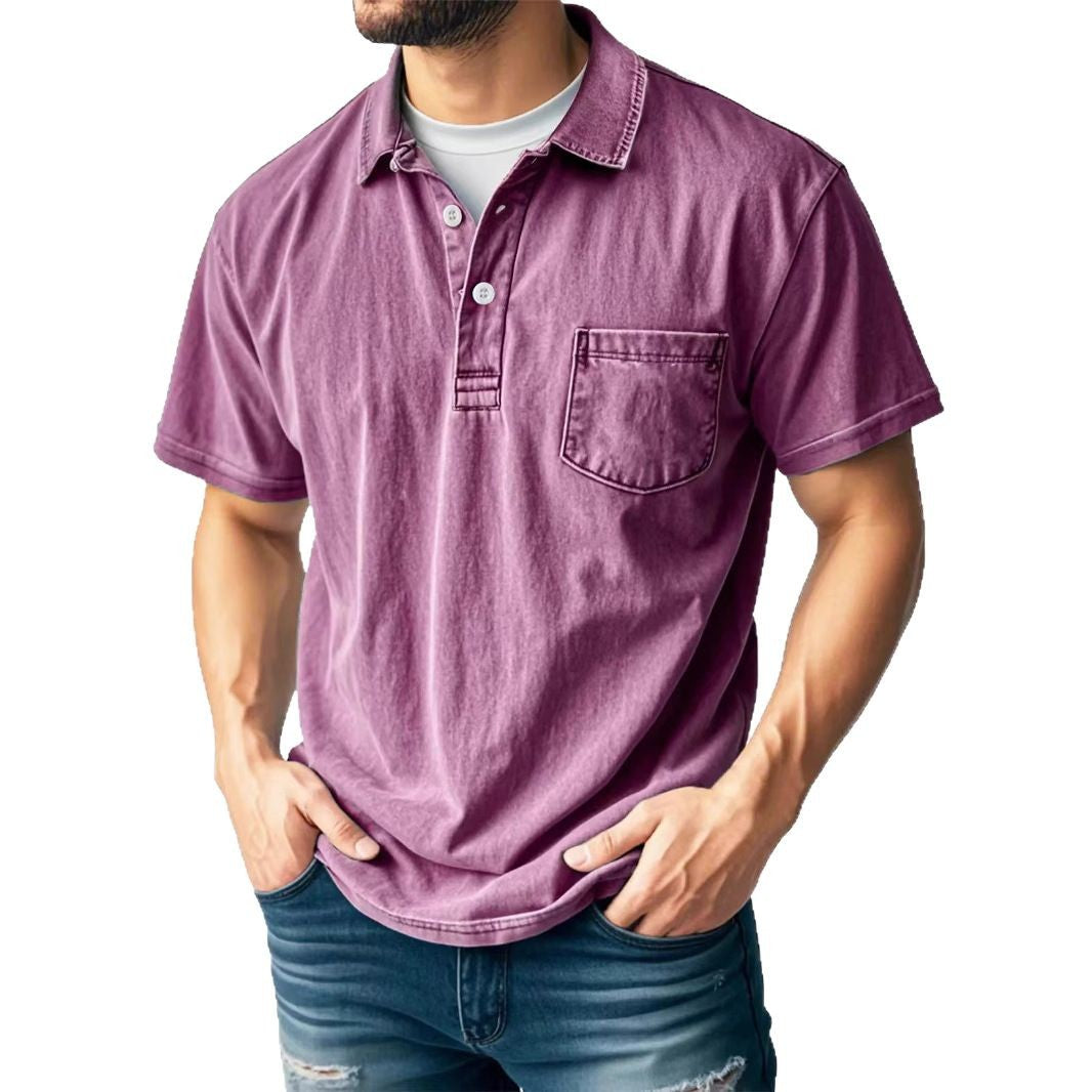 Men's Polo Shirt – Relaxed Fit – Breathable Fabric – Chest Pocket – Short Sleeve