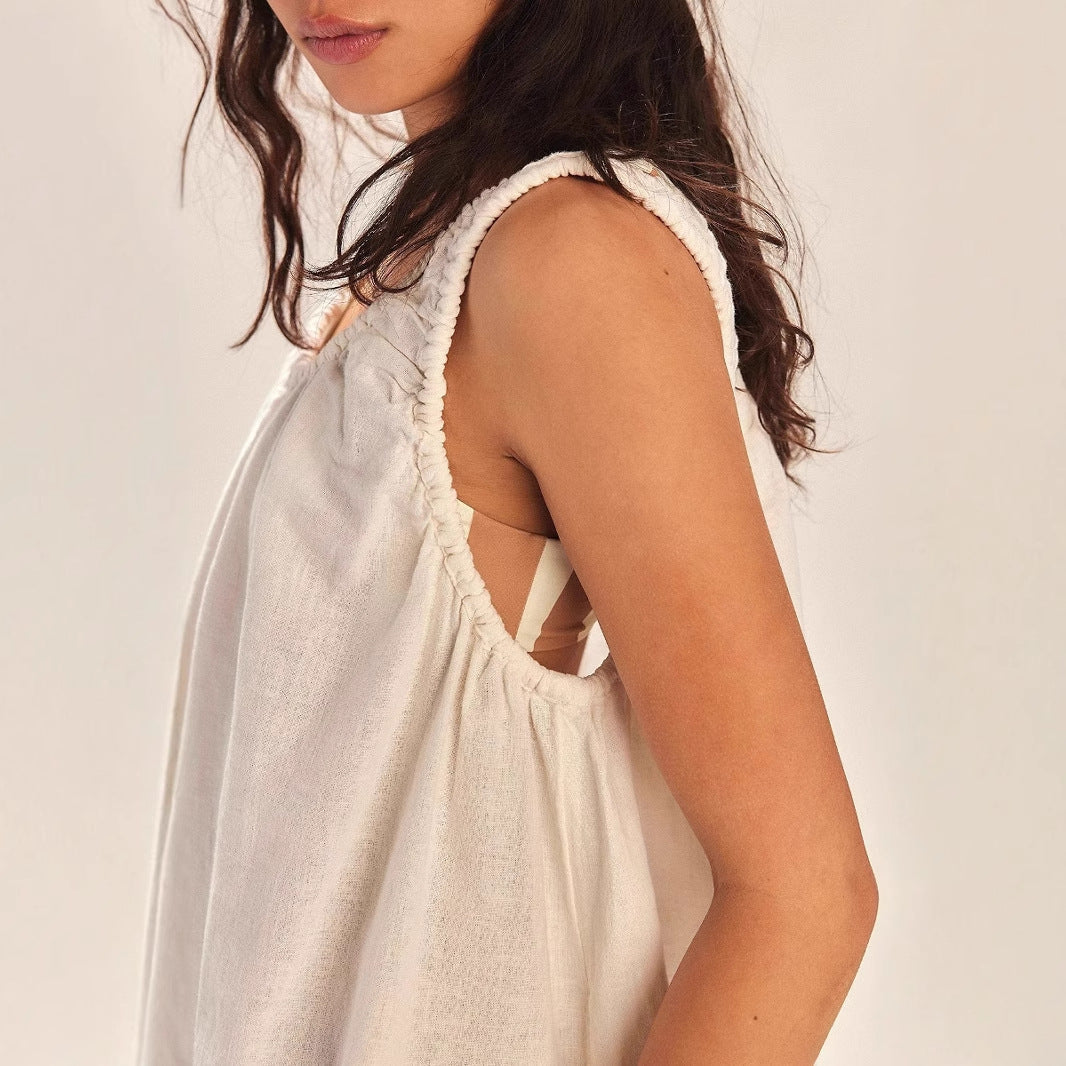 Dress for Women – Sleeveless – 100% Cotton – Loose Fit – Short and Airy – Casual Style