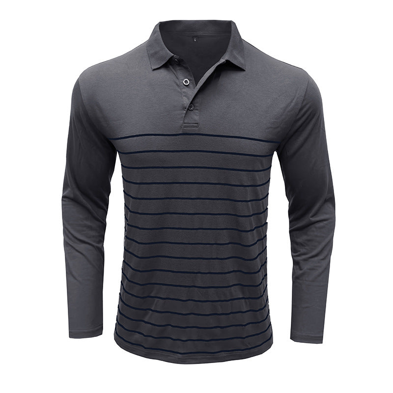 Men's Pique Sweater – Slim Fit – Cotton Knit – Elegant Stripe Pattern