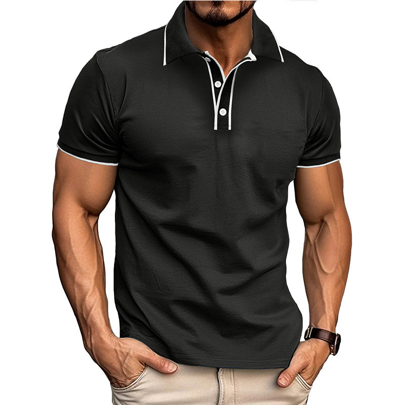 Men's Pique Shirt – Athletic Fit – Cotton Blend – Short Sleeve Casual