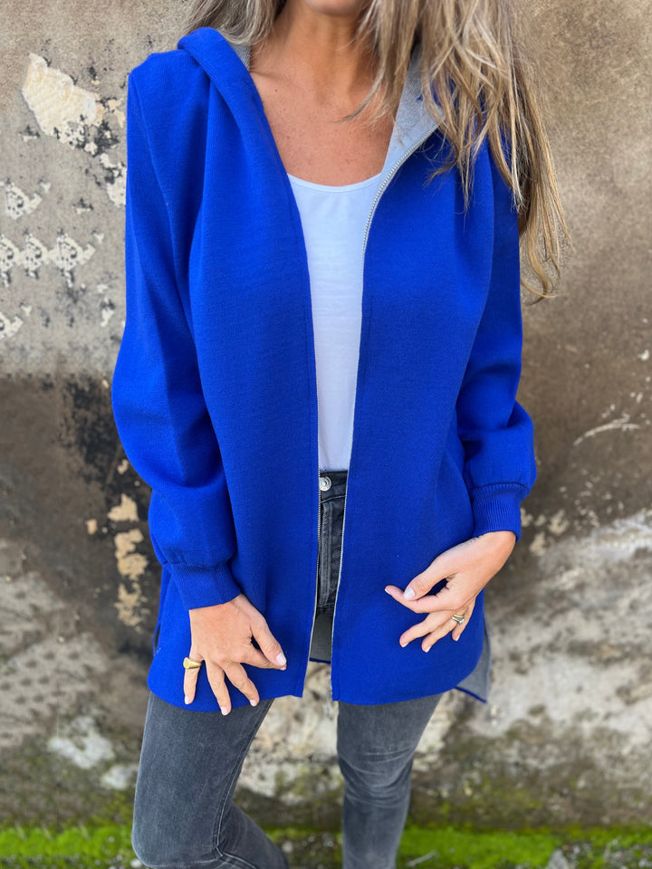 Women's Hoodie – Relaxed Fit – Cotton Blend – Zipper and Pockets