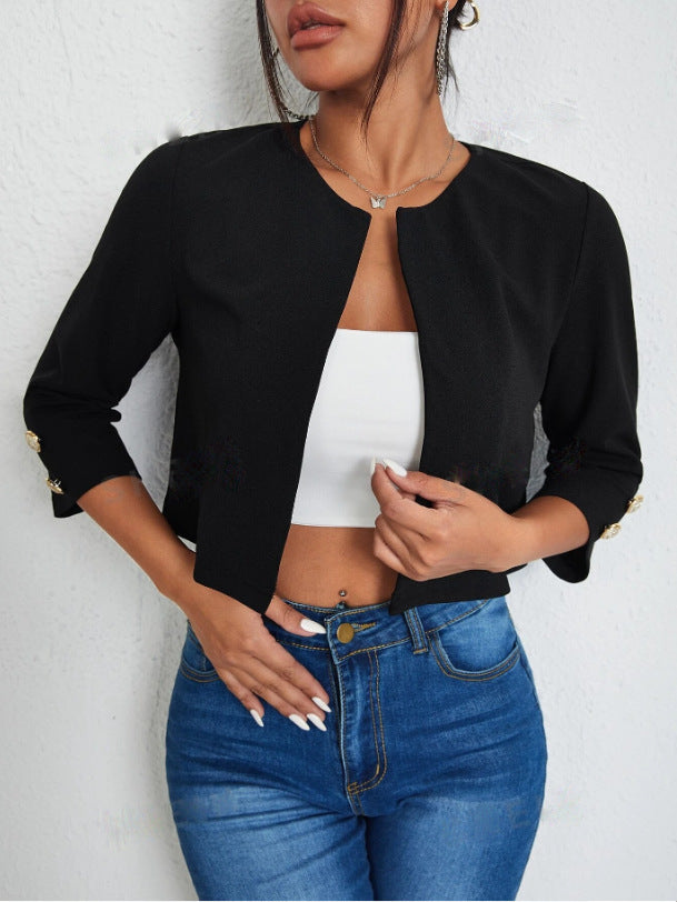 Women's Cardigan – Short Model – Tailored Fit – Soft Knit – Elegant Buttons