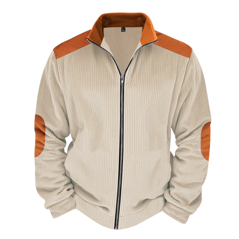 Men's Jacket – Quilted Design – Regular Fit – Contrasting Sleeves – Zipper