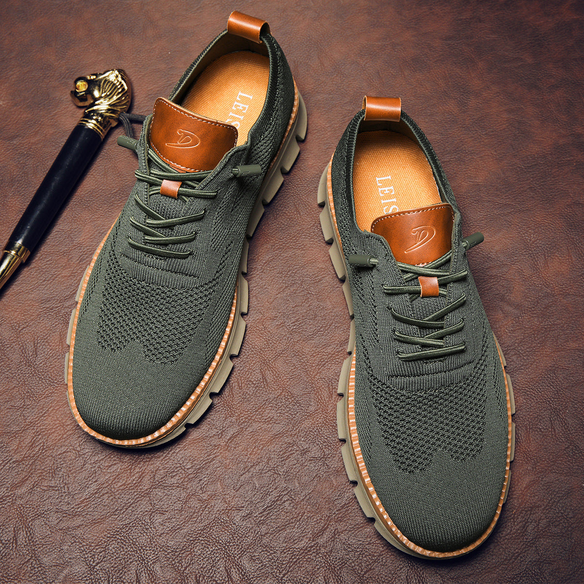 Men's Shoes – Low Model – Soft Knitted Upper – Breathable – Comfortable Sole