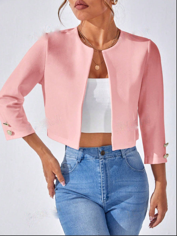 Women's Cardigan – Short Model – Tailored Fit – Soft Knit – Elegant Buttons