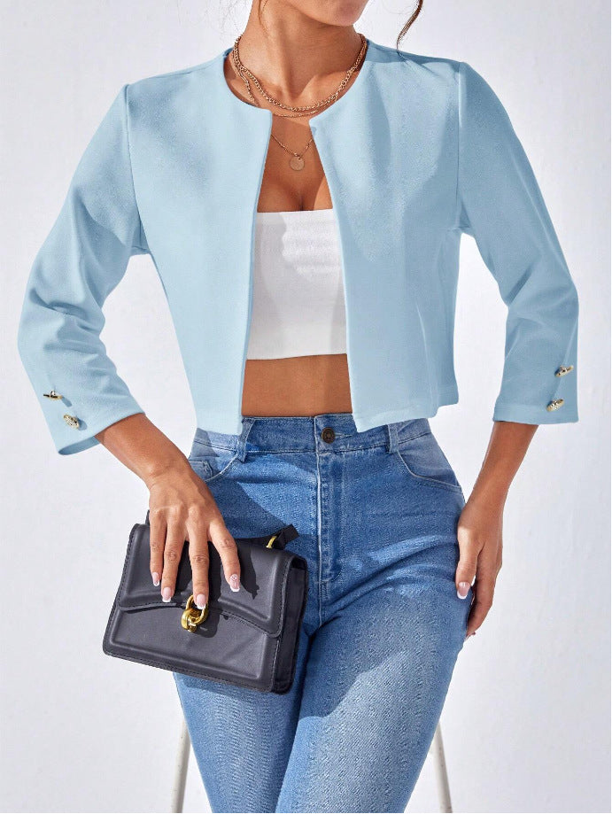Women's Cardigan – Short Model – Tailored Fit – Soft Knit – Elegant Buttons