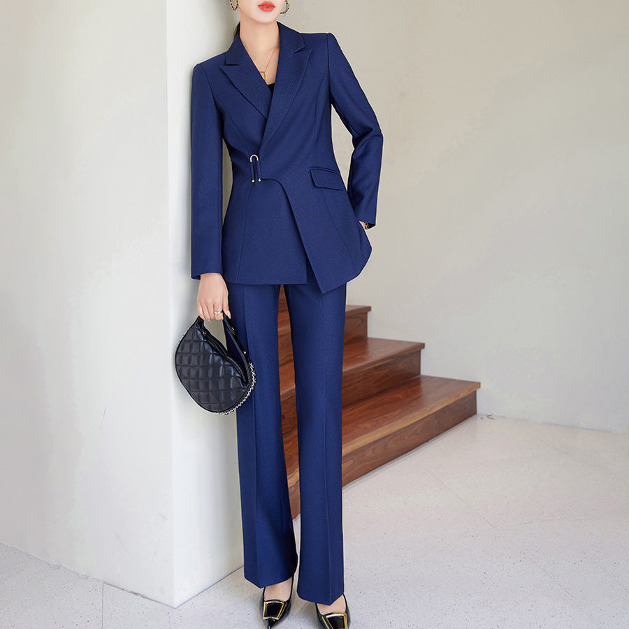 Women's Blazer – Tailored Fit – Wool Blend – Formal Single-Breasted Style
