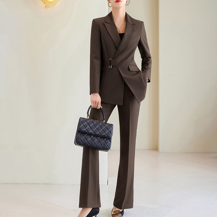 Women's Blazer – Tailored Fit – Wool Blend – Formal Single-Breasted Style
