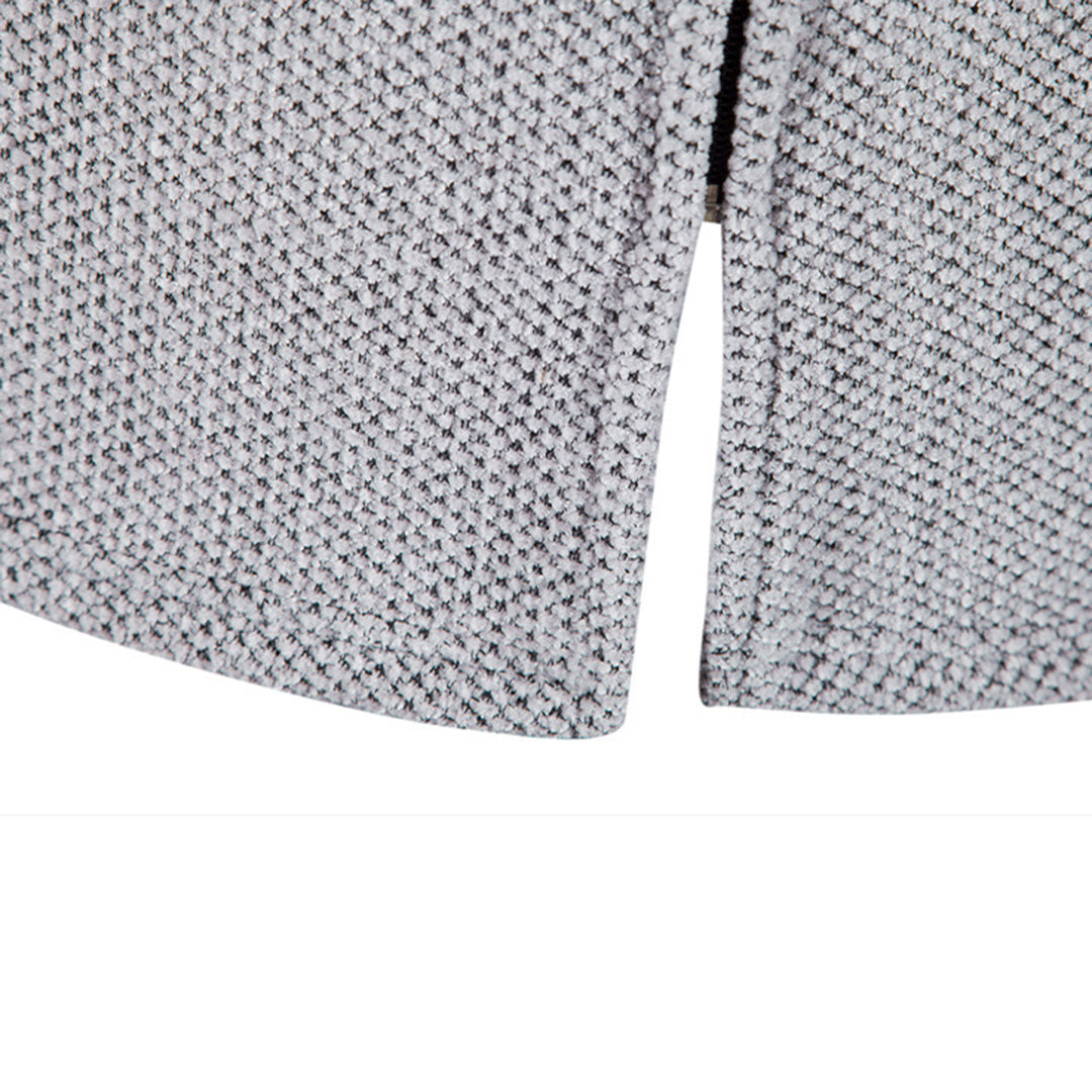 Men's Hoodie - Knitted Fabric - Zipper - Soft Lining - Adjustable Hood