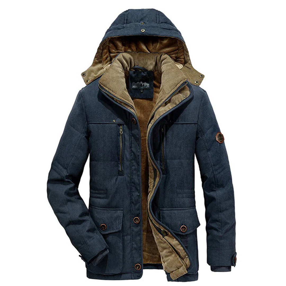 Men's Jacket – Regular fit – Water-repellent – Removable hood – Fleece-lined – Adjustable cuffs