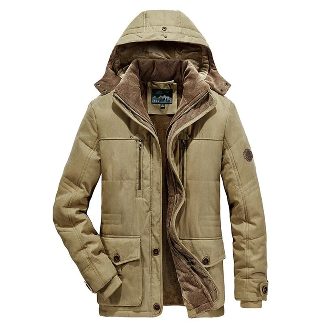 Men's Jacket – Regular fit – Water-repellent – Removable hood – Fleece-lined – Adjustable cuffs