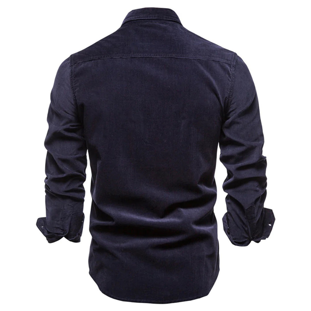 Men's Shirt - Comfortable Cotton - Slim Fit - Long Sleeve with Chest Pockets