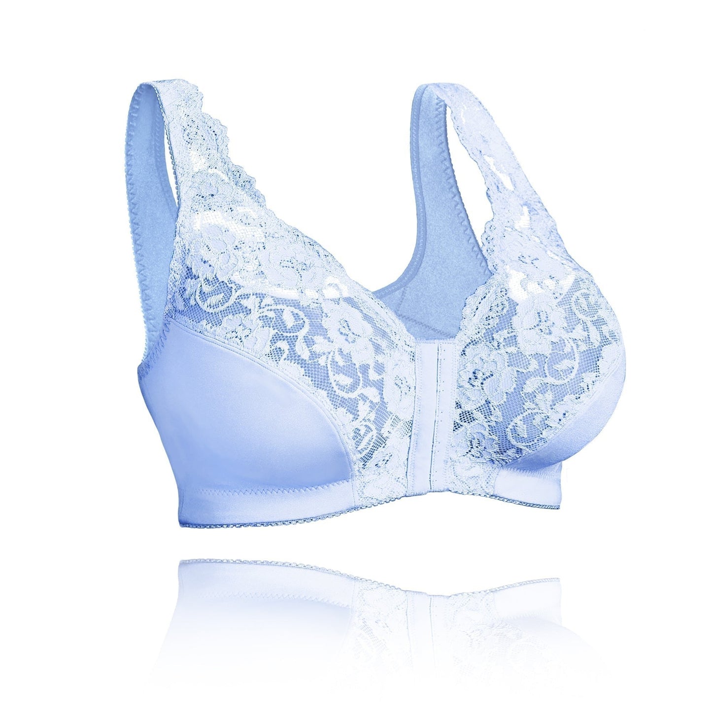 Women's Bra without Underwire – Full Support – Breathable Comfort – Front Closure – Soft Fit