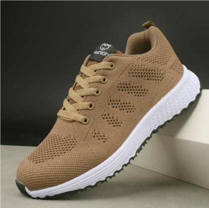 Women's Sneakers – Athletic Fit – Breathable Mesh – Padded Comfort – Lacing