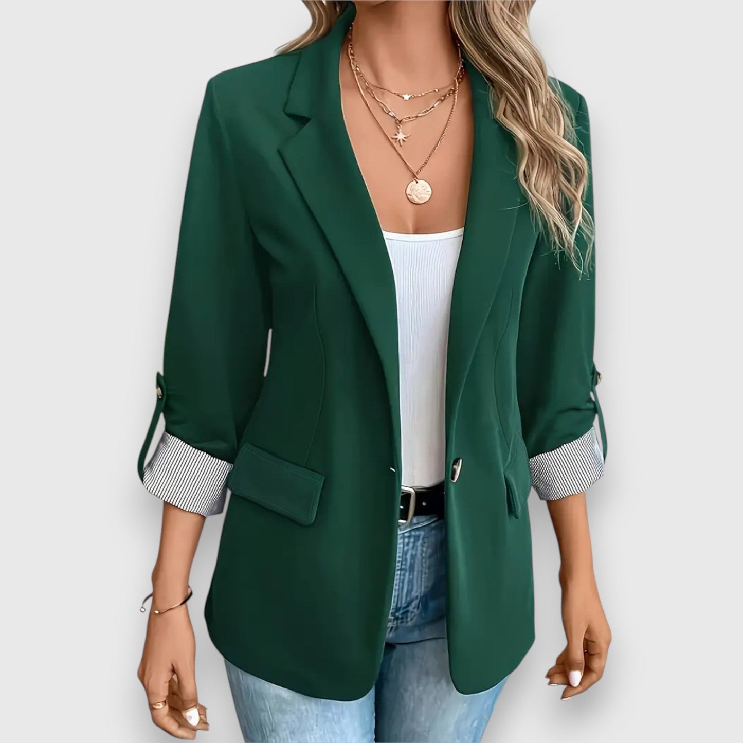 Women's Blazer – Tailored Fit – Single-Breasted – Classic Lapel – Versatile Style