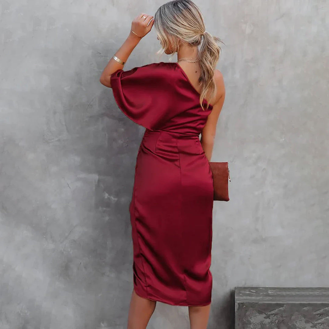 Dress for Women – Asymmetric One-Shoulder – Tight Fit – Elegant Party Outfit