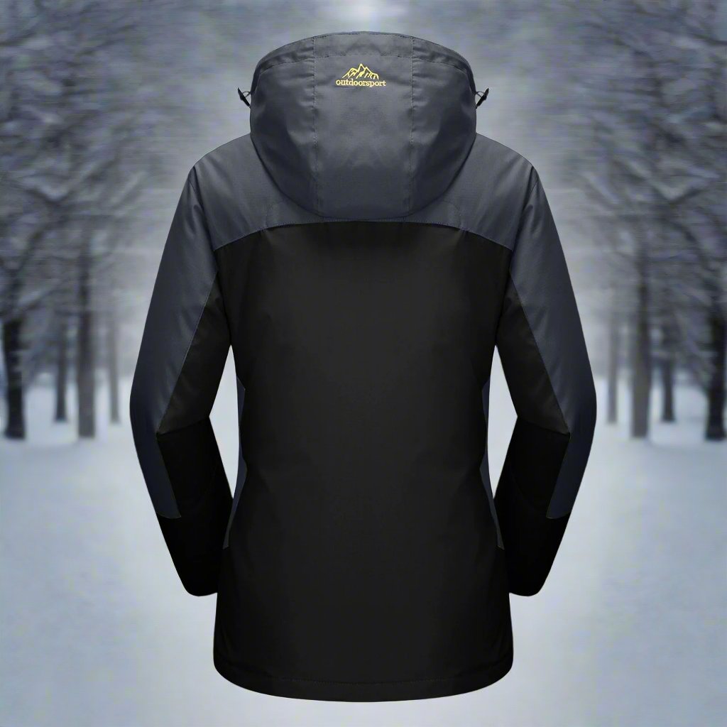 Women's Shell Jacket - Waterproof and Windproof - Insulated Lining - Detachable Hood - Adjustable Cuffs