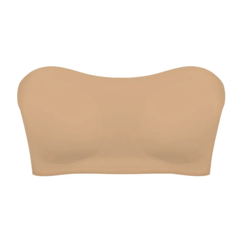 Women's Bra Strapless – Push-up Fit – Seamless – Soft Breathable Blend – Anti-slip
