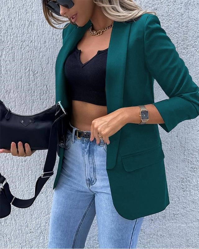Women's Blazer – Tailored Fit – Single-Breasted – Long Sleeves – Office Use