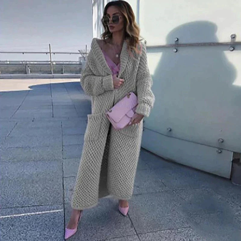 Fleur - Long knitted cardigan in many colors