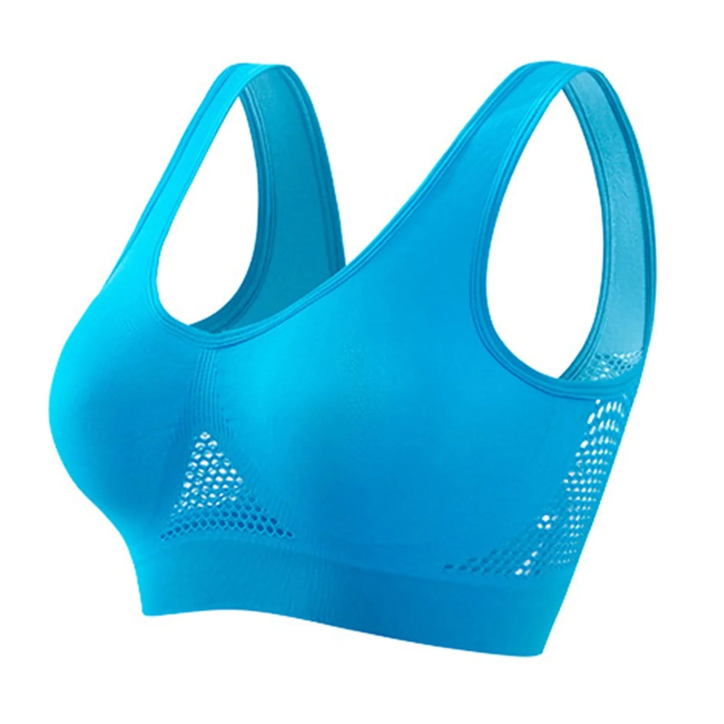 Women's Sports Bra – High Support – Breathable Stretch – Racerback with Mesh Details