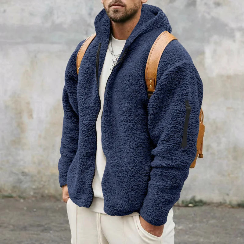 Comfortable Cashmere Luxury Winter Jacket with Hood for Men