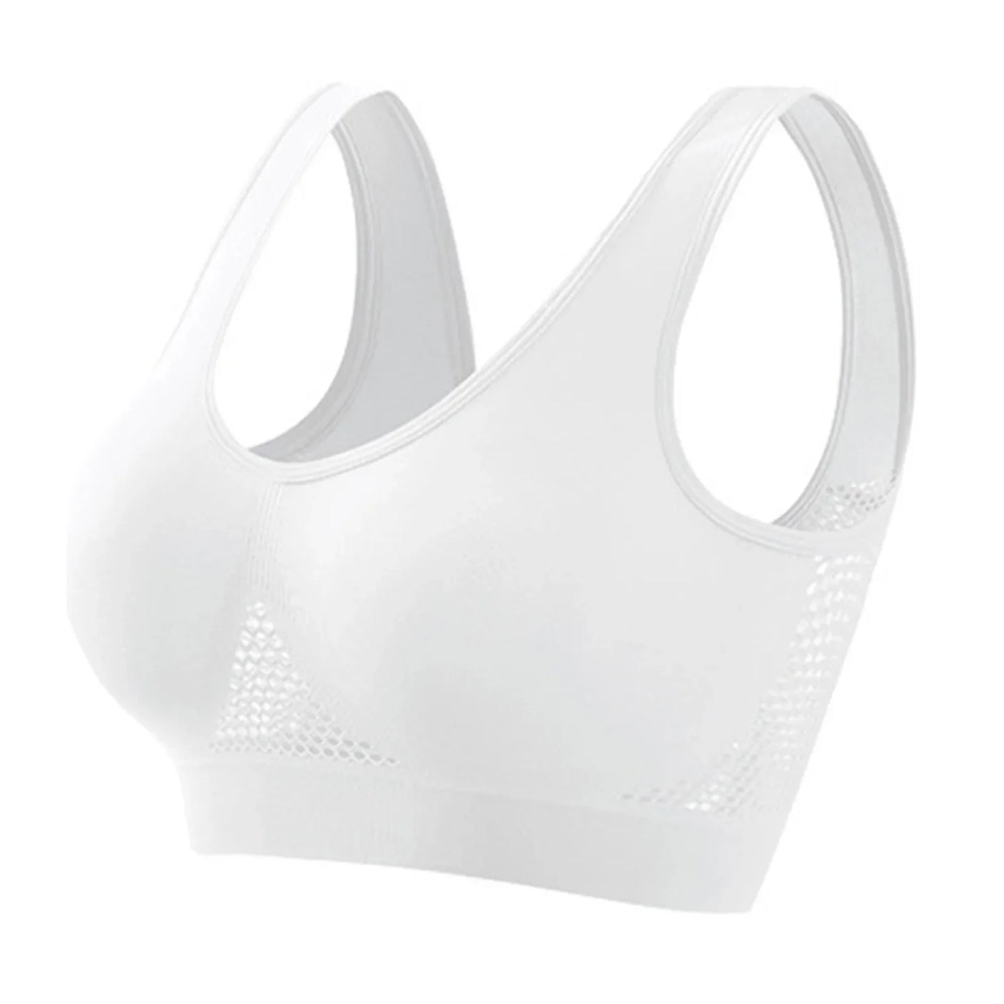 Women's Sports Bra – High Support – Breathable Stretch – Racerback with Mesh Details