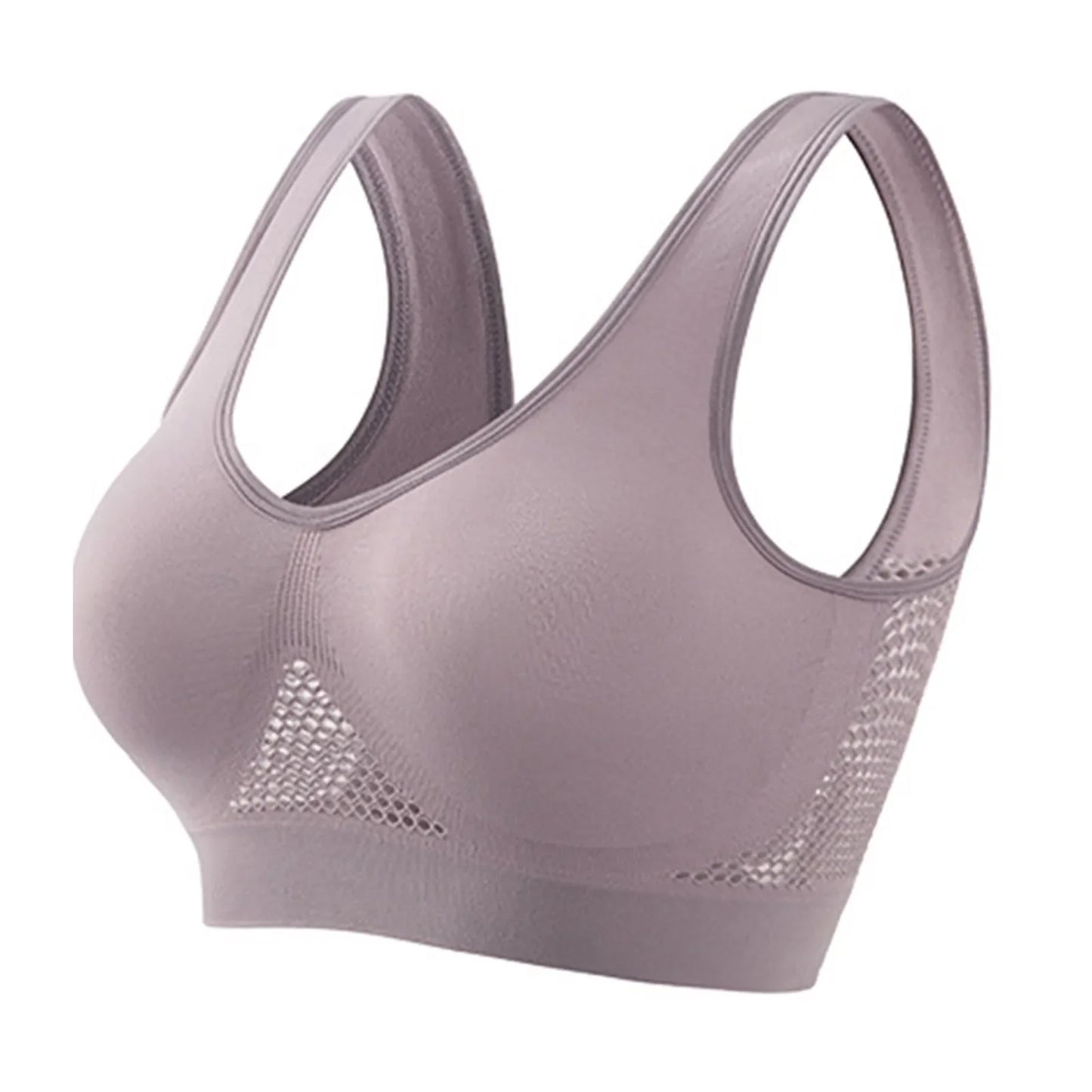 Women's Sports Bra – High Support – Breathable Stretch – Racerback with Mesh Details