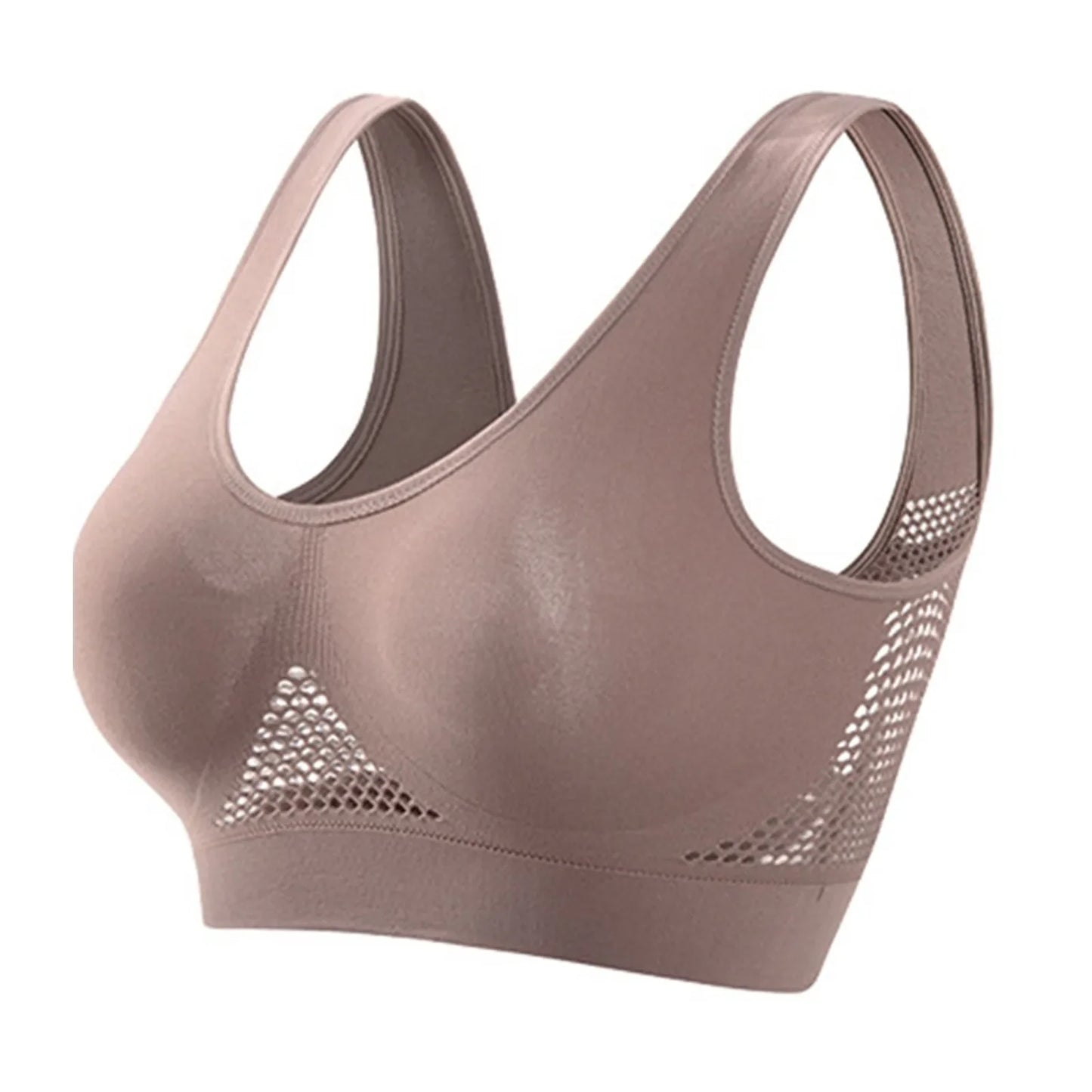 Women's Sports Bra – High Support – Breathable Stretch – Racerback with Mesh Details