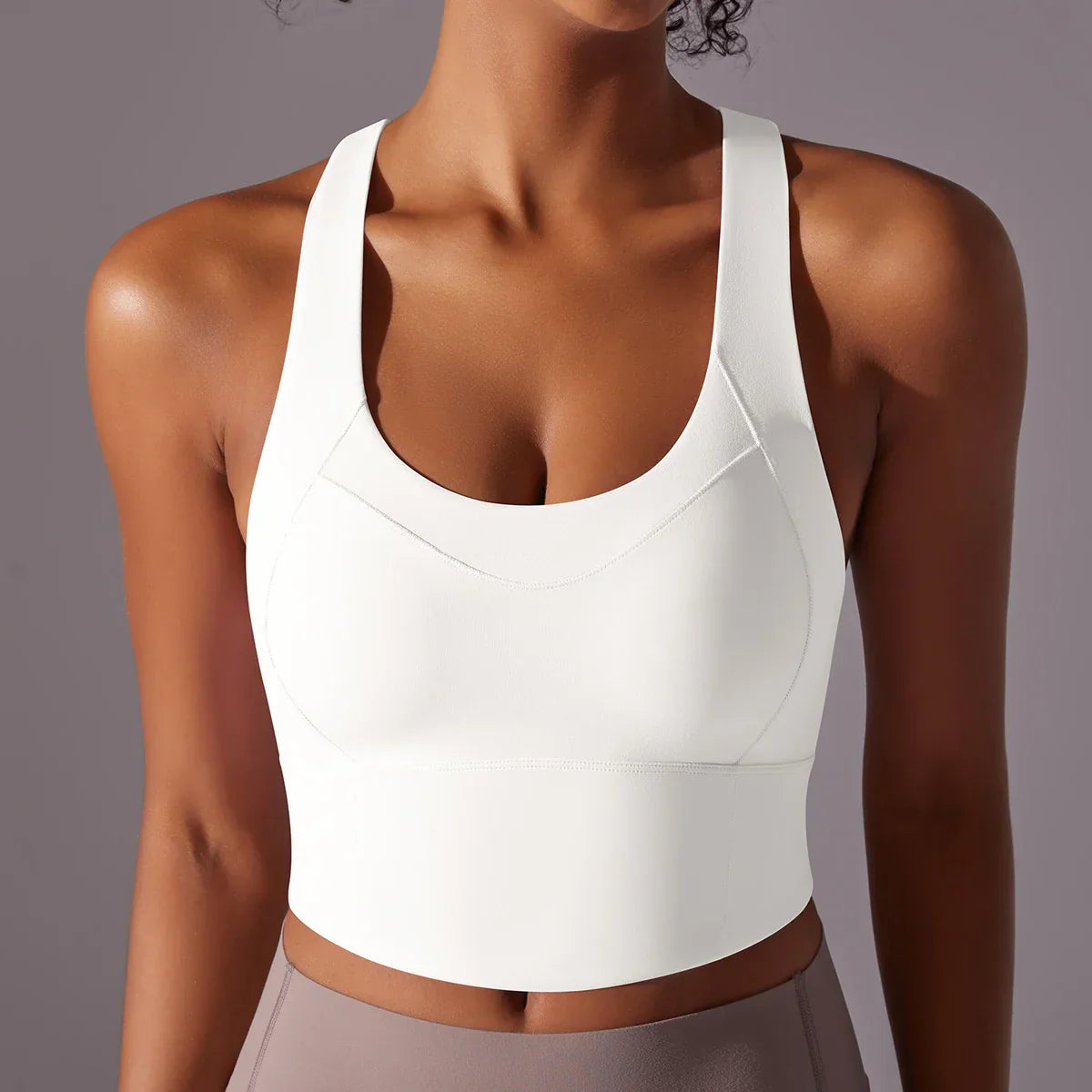 Women's Sports Bra – Tight Fit – Breathable Stretch – Racerback – Scoop Neck