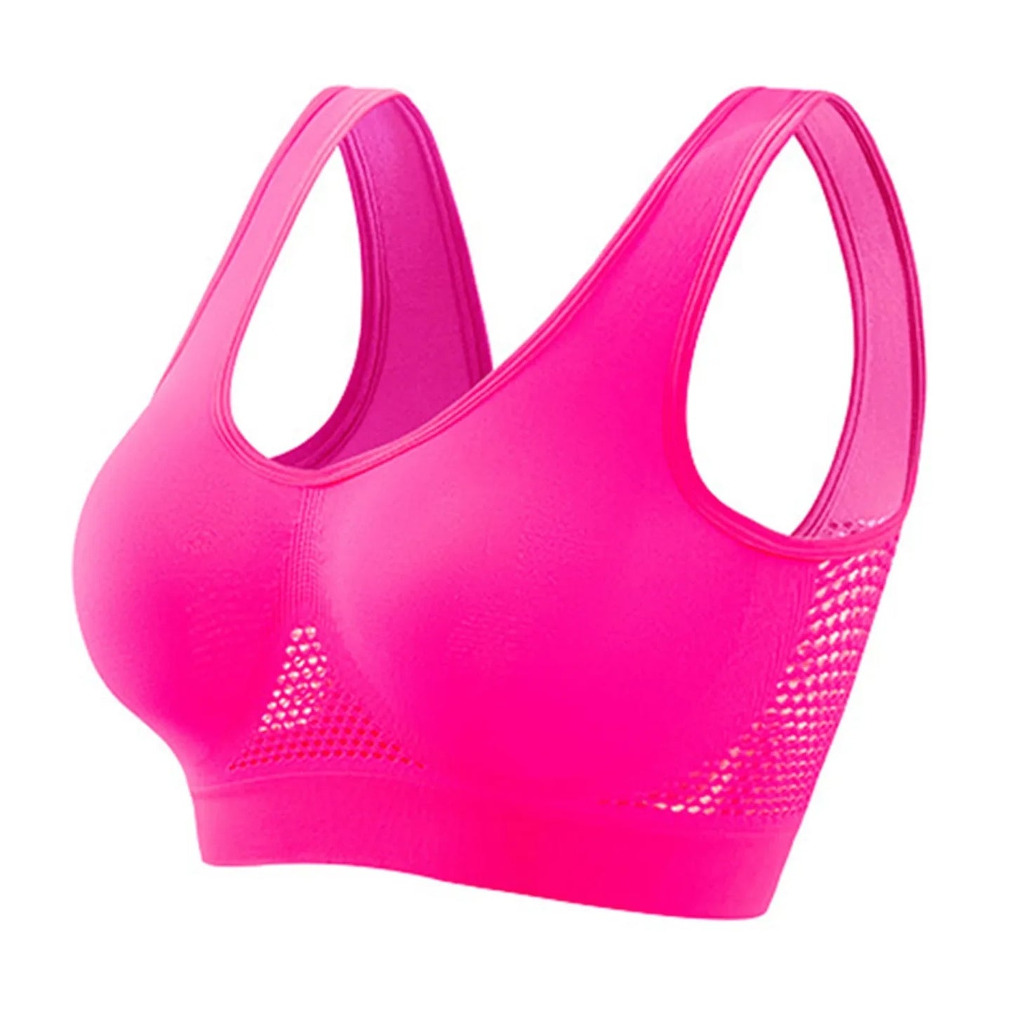 Women's Sports Bra – High Support – Breathable Stretch – Racerback with Mesh Details