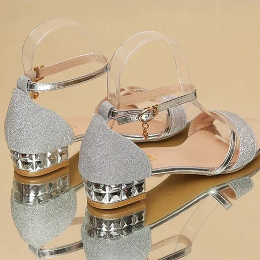 Women's Sandals – Open Toe – Supportive Fit – Block Heel – Elegant Ankle Strap