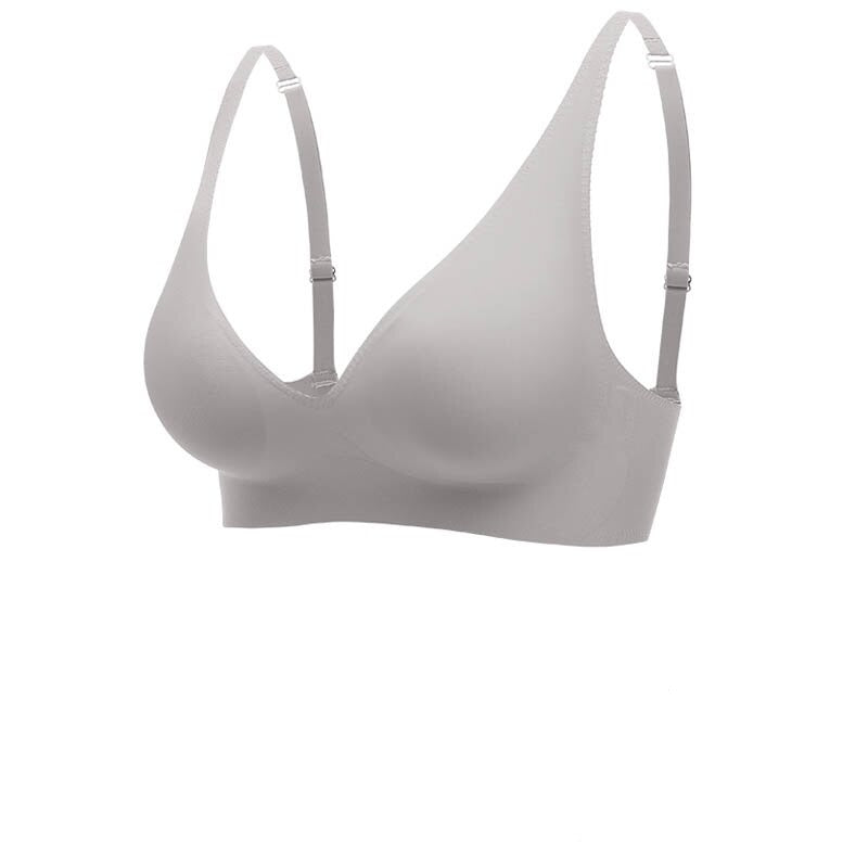 Women's Bra – Seamless V-neck – Wide Strap – Soft Breathable Blend – Removable Wire-free