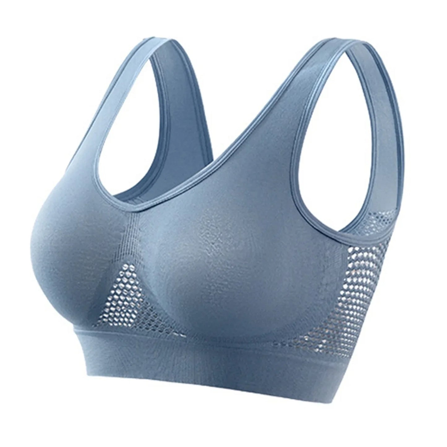 Women's Sports Bra – High Support – Breathable Stretch – Racerback with Mesh Details
