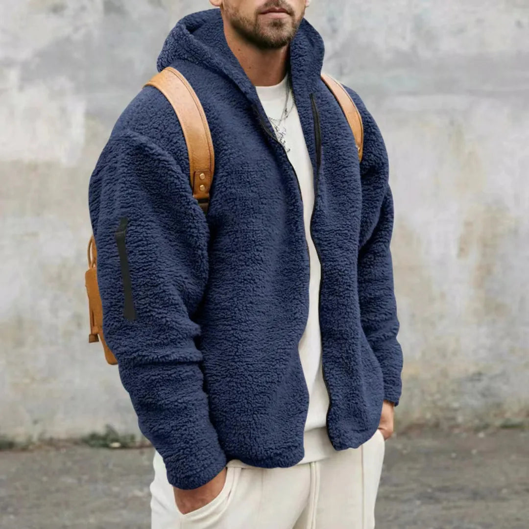 Comfortable Cashmere Luxury Winter Jacket with Hood for Men