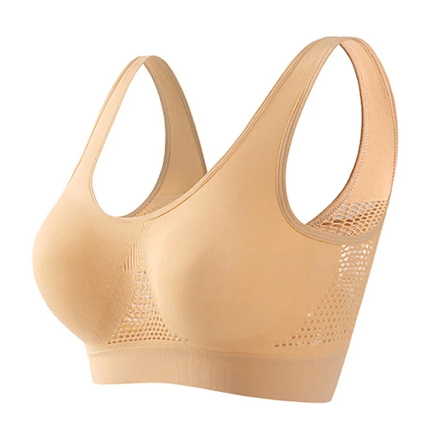 Women's Sports Bra – High Support – Breathable Stretch – Racerback with Mesh Details