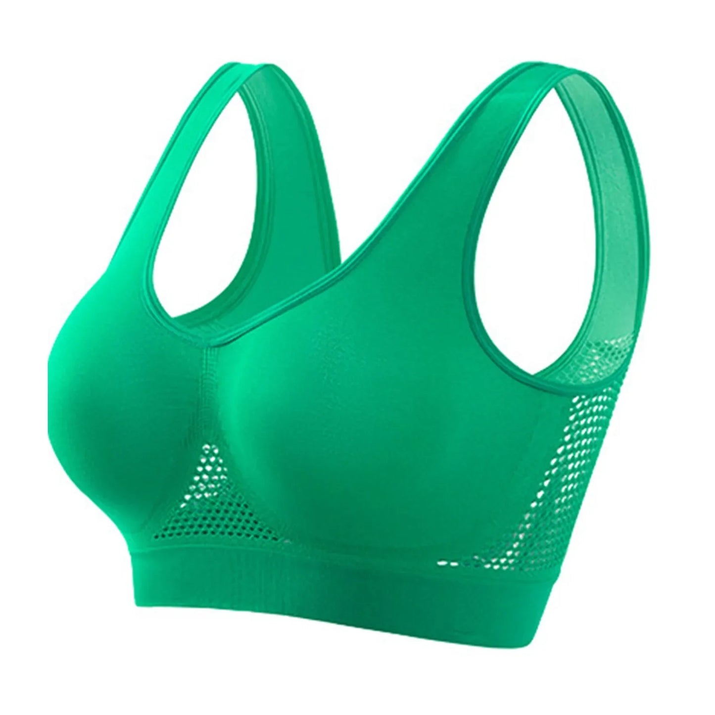 Women's Sports Bra – High Support – Breathable Stretch – Racerback with Mesh Details