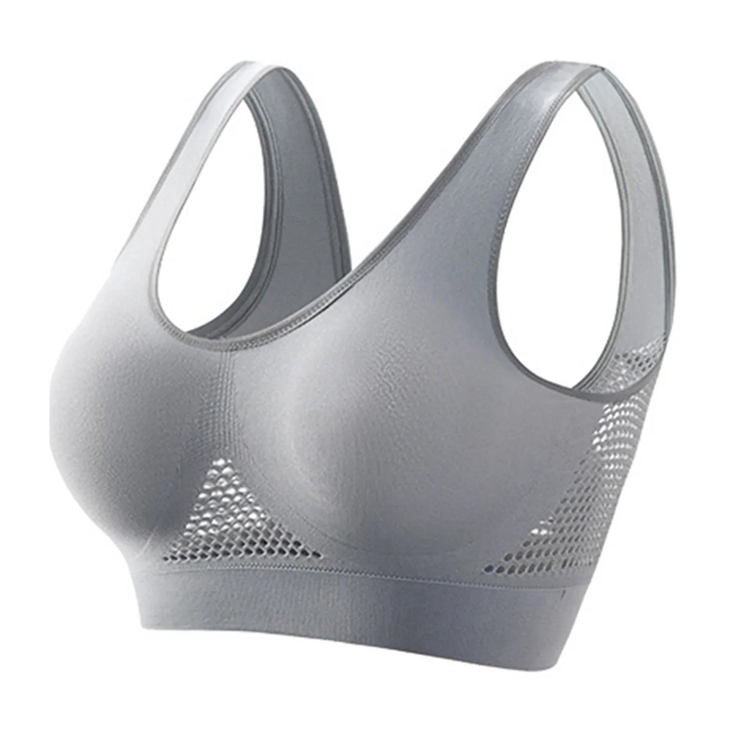 Women's Sports Bra – High Support – Breathable Stretch – Racerback with Mesh Details