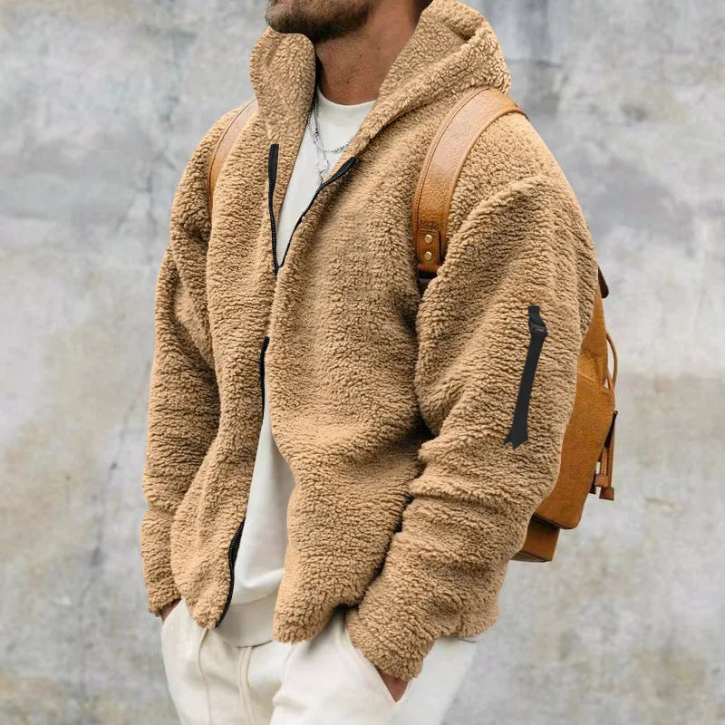 Comfortable Cashmere Luxury Winter Jacket with Hood for Men
