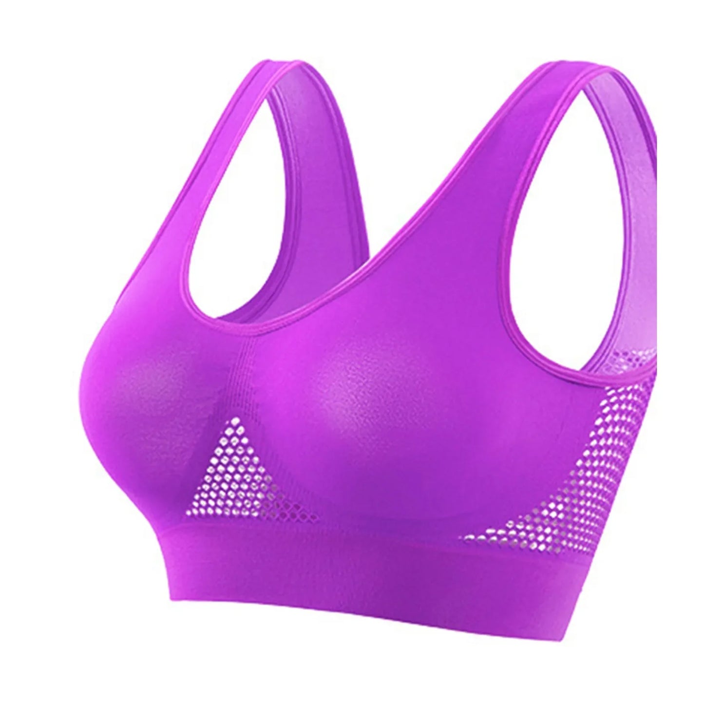 Women's Sports Bra – High Support – Breathable Stretch – Racerback with Mesh Details