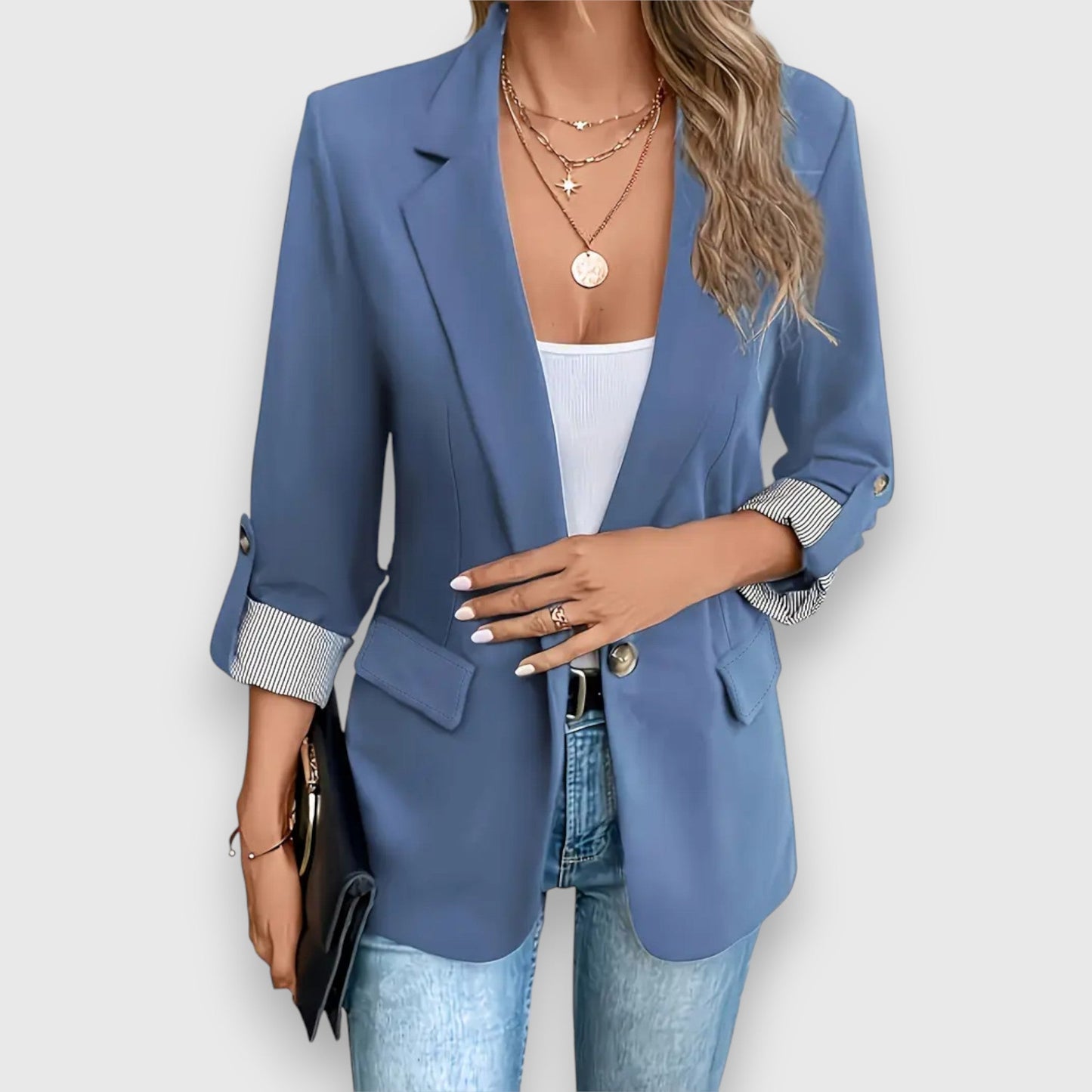 Women's Blazer – Tailored Fit – Single-Breasted – Classic Lapel – Versatile Style