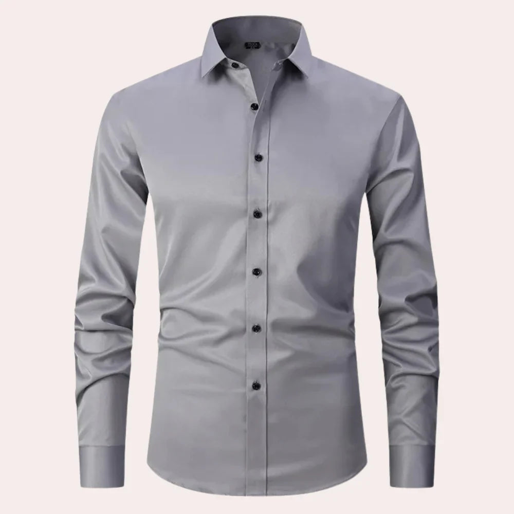 Men's Shirt – Slim Fit – Breathable Natural Fiber – Stretch – Classic Collar
