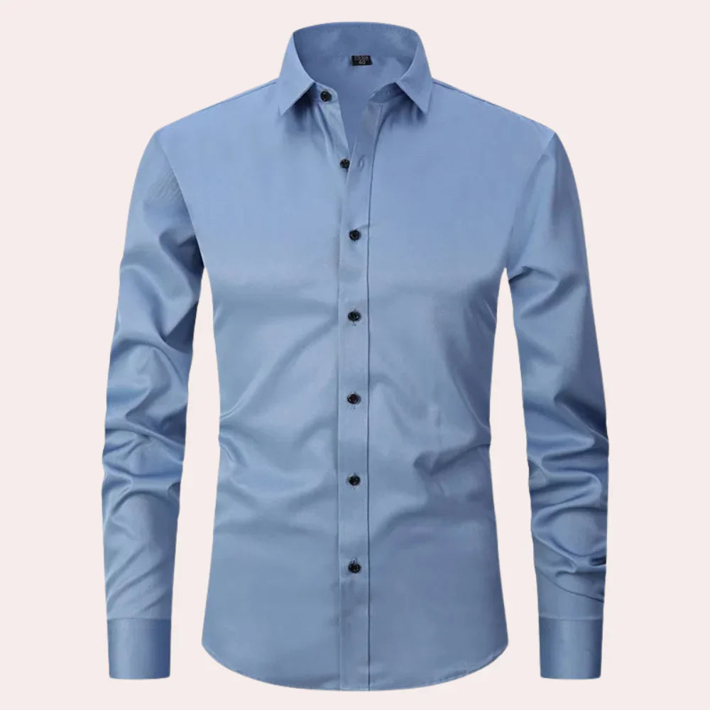 Men's Shirt – Slim Fit – Breathable Natural Fiber – Stretch – Classic Collar