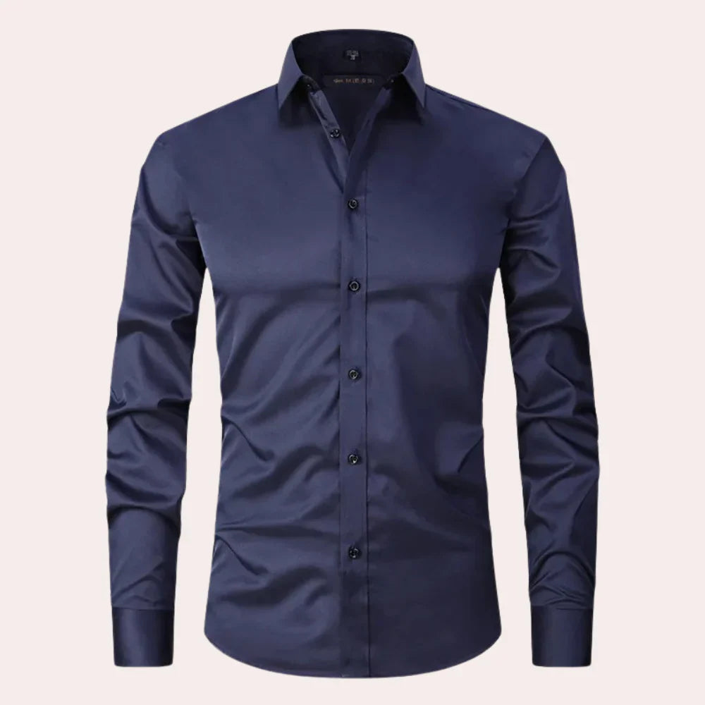 Men's Shirt – Slim Fit – Breathable Natural Fiber – Stretch – Classic Collar