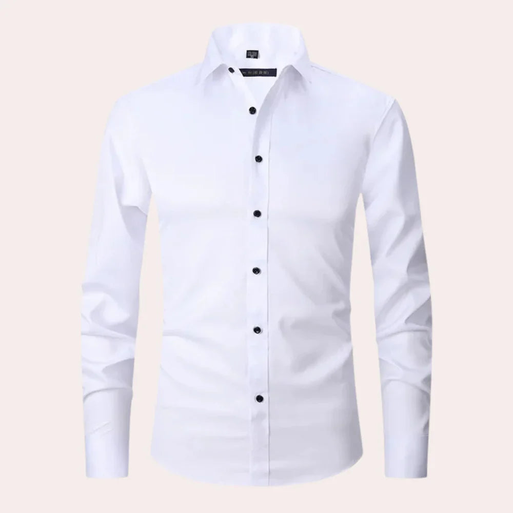 Men's Shirt – Slim Fit – Breathable Natural Fiber – Stretch – Classic Collar